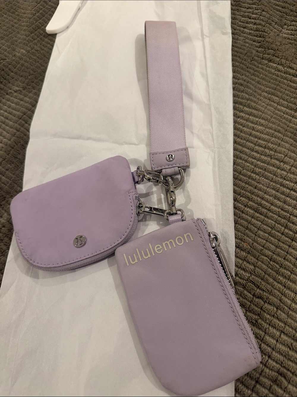 lululemon dual pouch wristlet - lavender/ light purple